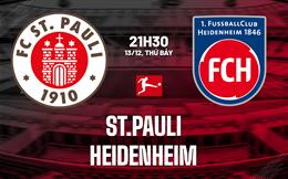 Nhận định bóng đá St.Pauli vs Heidenheim 21h30 ngày 13/12 (Bundesliga 2025/26)