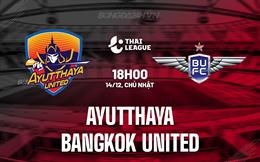Nhận định Ayutthaya vs Bangkok United 18h00 ngày 14/12 (VĐQG Thái Lan 2025/26)