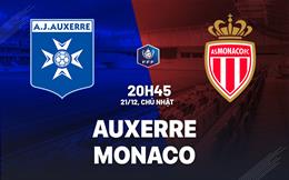 Nhận định Auxerre vs Monaco (20h45 ngày 21/12): Không dễ cho đội khách