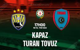 Nhận định Kapaz vs Turan Tovuz 17h00 ngày 19/12 (VĐQG Azerbaijan 2025/26)