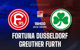 Nhận định Fortuna Dusseldorf vs Greuther Furth 19h00 ngày 20/12 (Hạng 2 Đức 2025/26)