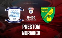 Nhận định bóng đá Preston vs Norwich 19h30 ngày 20/12 (Hạng Nhất Anh 2025/26)