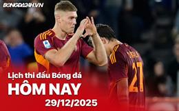 Lịch thi đấu, trực tiếp bóng đá hôm nay 29/12/2025: AS Roma vs Genoa