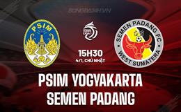 Nhận định PSIM Yogyakarta vs Semen Padang 15h30 ngày 4/1 (VĐQG Indonesia 2025/26)
