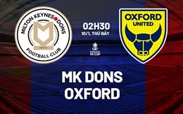 Nhận định bóng đá Milton Keynes Dons vs Oxford 2h30 ngày 10/1 (FA Cup 2025/26)