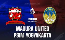 Nhận định Madura United vs PSIM Yogyakarta 19h00 ngày 10/1 (VĐQG Indonesia 2025/26)