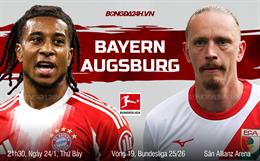 Nhận định Bayern Munich vs Augsburg (21h30 ngày 24/1): Mồi ngon quen thuộc