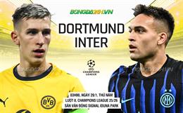 Nhận định Dortmund vs Inter Milan (03h00 ngày 29/1): Đại chiến không khoan nhượng