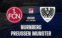 Nhận định Nurnberg vs Preussen Munster 0h30 ngày 31/1 (Hạng 2 Đức 2025/26)