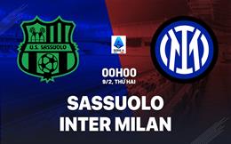 Nhận định Sassuolo vs Inter Milan (00h00 ngày 9/2): Nerazzurri áp đảo