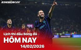 Lịch thi đấu, trực tiếp bóng đá hôm nay 14/02/2026: Inter vs Juventus