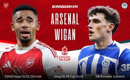 Nhận định Arsenal vs Wigan (23h30 ngày 15/2): Vé đi tiếp cho Pháo thủ