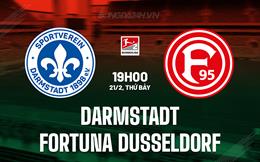 Nhận định Darmstadt vs Fortuna Dusseldorf 19h00 ngày 21/2 (Hạng 2 Đức 2025/26)