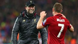 Klopp: Liverpool không thể thành công nếu thiếu Milner