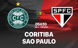Nhận định bóng đá Coritiba vs Sao Paulo 5h30 ngày 26/2 (VĐQG Brazil 2026)