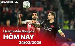 Lịch thi đấu, trực tiếp bóng đá hôm nay 23/02/2026: Leverkusen vs Olympiacos