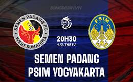 Nhận định Semen Padang vs PSIM Yogyakarta 20h30 ngày 4/3 (VĐQG Indonesia 2025/26)