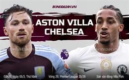 Nhận định Aston Villa vs Chelsea (02h30 ngày 5/3): Hiểm địa Villa Park