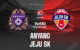 Nhận định - dự đoán Anyang vs Jeju SK 14h30 ngày 8/3 (VĐQG Hàn Quốc 2026)