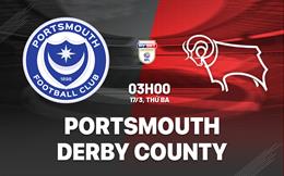 Nhận định Portsmouth vs Derby County 03h00 ngày 17/3 (Hạng Nhất Anh 2025/26)