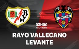Nhận định Rayo Vallecano vs Levante 03h00 ngày 17/3 (La Liga 2025/26)