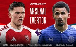 Nhận định Arsenal vs Everton (0h30 ngày 15/3): Không dễ thắng cách biệt