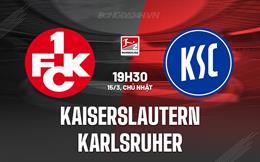 Nhận định Kaiserslautern vs Karlsruher 19h30 ngày 15/3 (Hạng 2 Đức 2025/26)