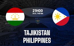 Nhận định bóng đá Tajikistan vs Philippines 21h00 ngày 31/3 (Vòng loại Asian Cup 2027)