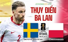 Nhận định Thụy Điển vs Ba Lan 01h45 ngày 1/4 (Vòng loại World Cup 2026)