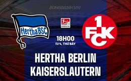 Nhận định Hertha Berlin vs Kaiserslautern 18h00 ngày 11/4 (Hạng 2 Đức 2025/26)