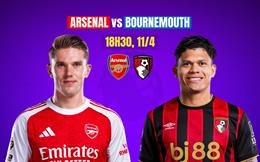 TRỰC TIẾP Nhận định - phân tích kết quả Arsenal vs Bournemouth (18h30 ngày 11/4)