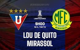 Nhận định LDU de Quito vs Mirassol 9h00 ngày 15/4 (Copa Libertadores 2026)