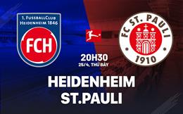 Nhận định bóng đá Heidenheim vs St.Pauli 20h30 ngày 25/4 (Bundesliga 2025/26)