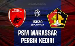 Nhận định PSM Makassar vs Persik Kediri 15h30 ngày 23/4 (VĐQG Indonesia 2025/26)