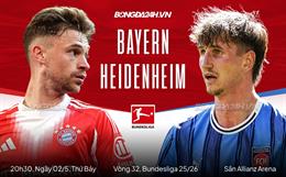 Nhận định Bayern Munich vs Heidenheim 20h30 ngày 2/5 (Bundesliga 2025/26)