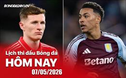 Lịch thi đấu, trực tiếp bóng đá hôm nay 07/05/2026: Aston Villa vs Nottm Forest