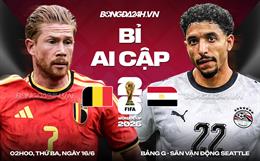 Nhận định Bỉ vs Ai Cập (02h00 ngày 16/6): Quỷ đỏ gặp Pharaoh