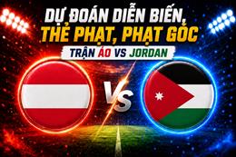 Dự đoán diễn biến, thẻ phạt, phạt góc trận Áo vs Jordan (11h00 ngày 17/6)