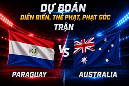 Dự đoán diễn biến, thẻ phạt, phạt góc trận Paraguay vs Australia