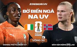 Nhận định Bờ Biển Ngà vs Na Uy (00h00 ngày 1/7): Cân tài cân sức