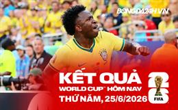 Kết quả bóng đá World Cup 2026: Brazil vs Nhật Bản, Đức vs Paraguay