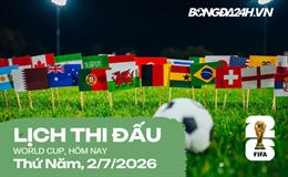 Lịch thi đấu bóng đá hôm nay 02/07: Mỹ vs Bosnia, Tây Ban Nha vs Áo