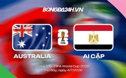 Đội hình Australia vs Ai Cập dự kiến lúc 1h ngày 04/07