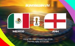 Đội hình Mexico vs Anh dự kiến lúc 7h ngày 06/07