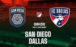 Nhận định bóng đá San Diego vs Dallas 8h30 ngày 26/7 (Nhà nghề Mỹ 2026)