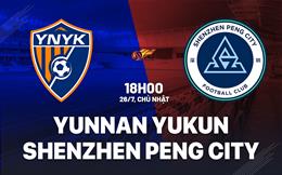 Nhận định Yunnan Yukun vs Shenzhen Peng City 18h00 ngày 26/7 (VĐQG Trung Quốc 2026)
