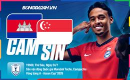Nhận định Campuchia vs Singapore (19h00 ngày 24/7): Chờ bất ngờ ngày khai màn