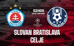 Nhận định bóng đá Slovan Bratislava vs Celje 2h00 ngày 20/8 (Champions League 2026/27)