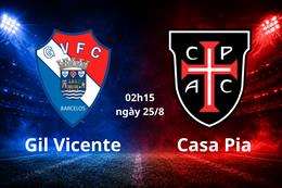 Nhận định bóng đá Gil Vicente vs Casa Pia 02h15 ngày 25/8 (VĐQG Bồ Đào Nha 2026/27)