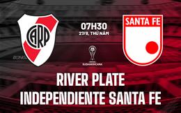 Nhận định River Plate vs Independiente Santa Fe 7h30 ngày 27/8 (Copa Sudamericana 2026)